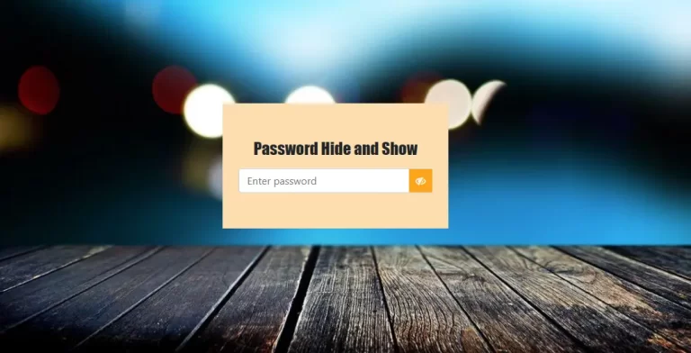 hide and show password in javascript