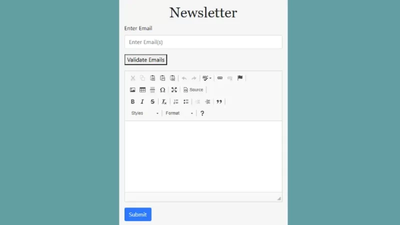 Creating an Effective Newsletter Subscription Form with Email Validation