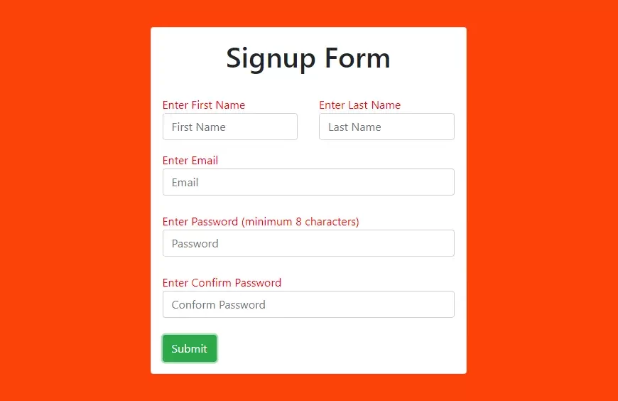 Form Validation