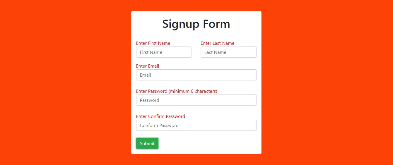 Form Validation