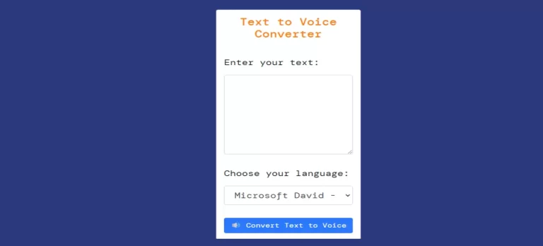 Text to Speech Converter