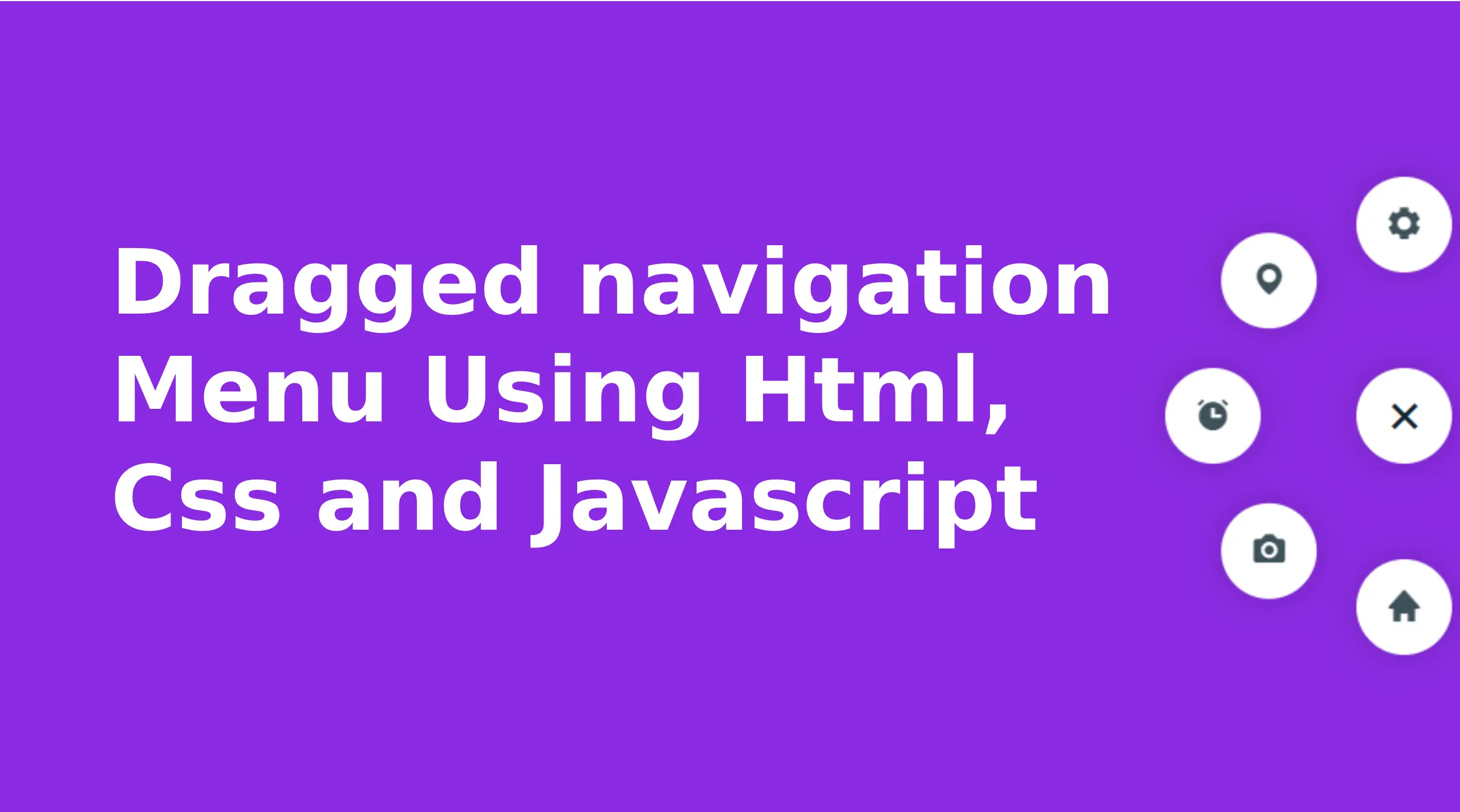 Draggable Circular Navigation Menu in HTML CSS & JavaScript