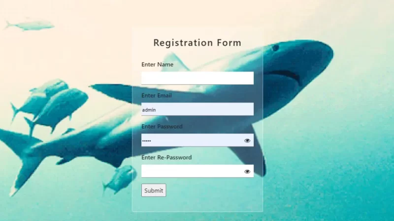 Complete Registration Form Validation using HTML CSS & JavaScript