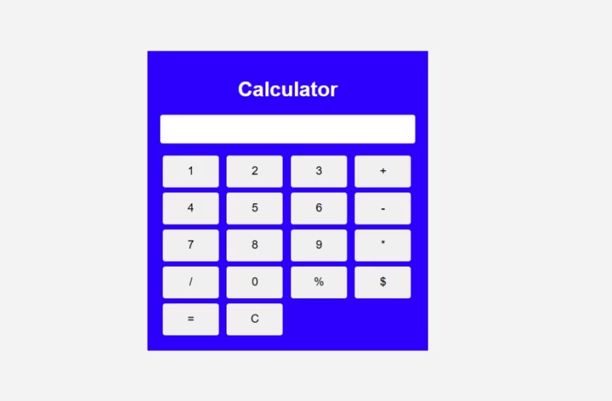 Javascript calculator tutorial