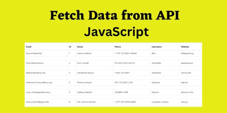 Api in Javascript