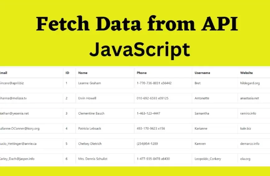 Api in Javascript