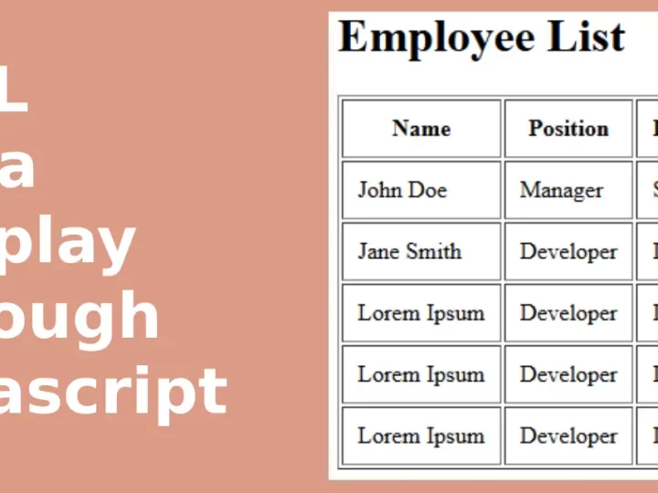 How to Display XML Data Using JavaScript ?