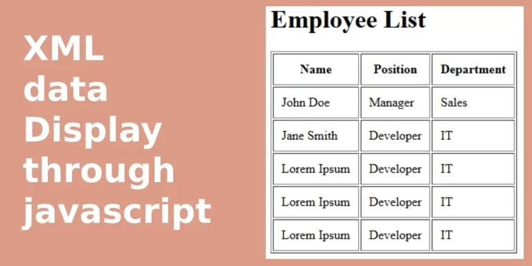 Xml Data Display