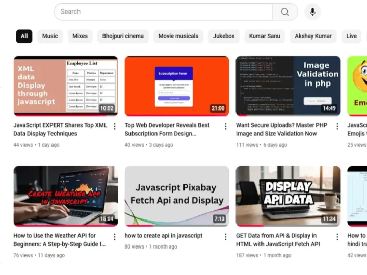 How to Create a YouTube Clone Using HTML, CSS, and JavaScript?