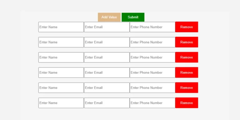 Dynamic Input Form Using JavaScript