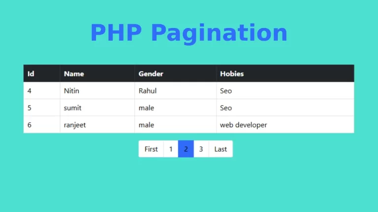 Dynamic pagination using php