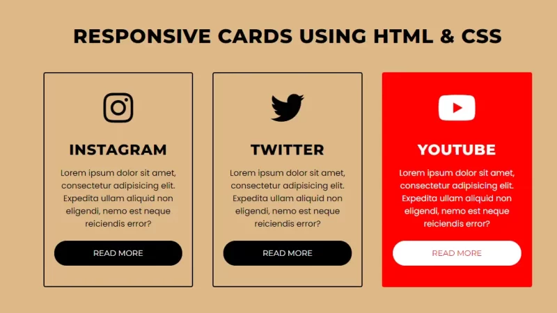 Creating a Responsive Social Media Card Design Using HTML and CSS