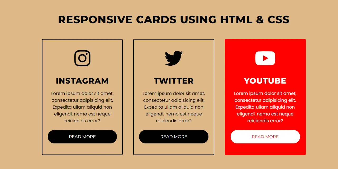 Creating a Responsive Social Media Card Design Using HTML and CSS