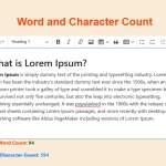 word character count online